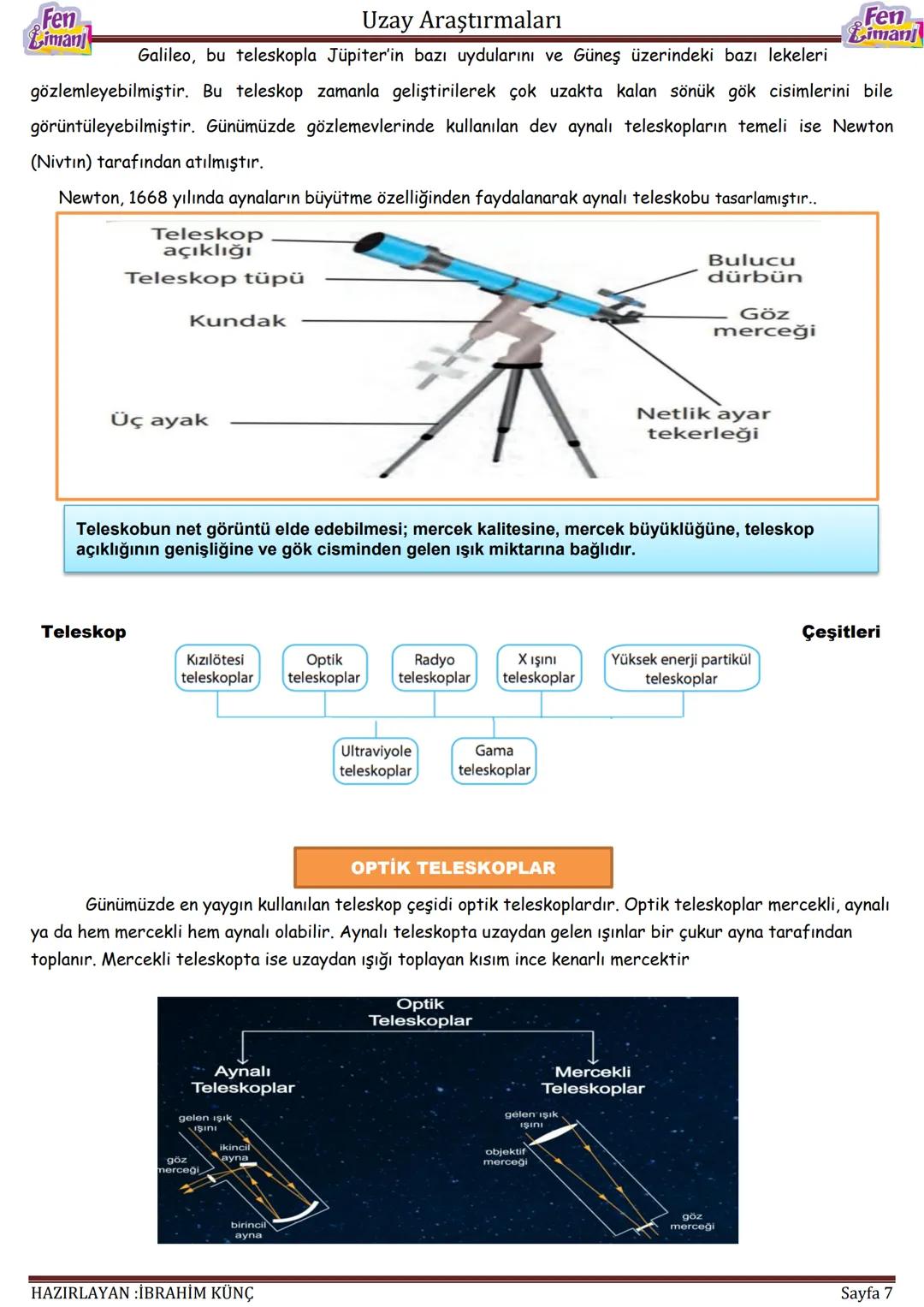 Fen
Limanj
# Uzay Araştırmaları
# UZAY
# ARAŞTIRMALARI
Konu/Kavramlar: Uydu, uzay kirliliği, gökyüzü gözlem araçları
F.7.1.1.1. Uzay tek