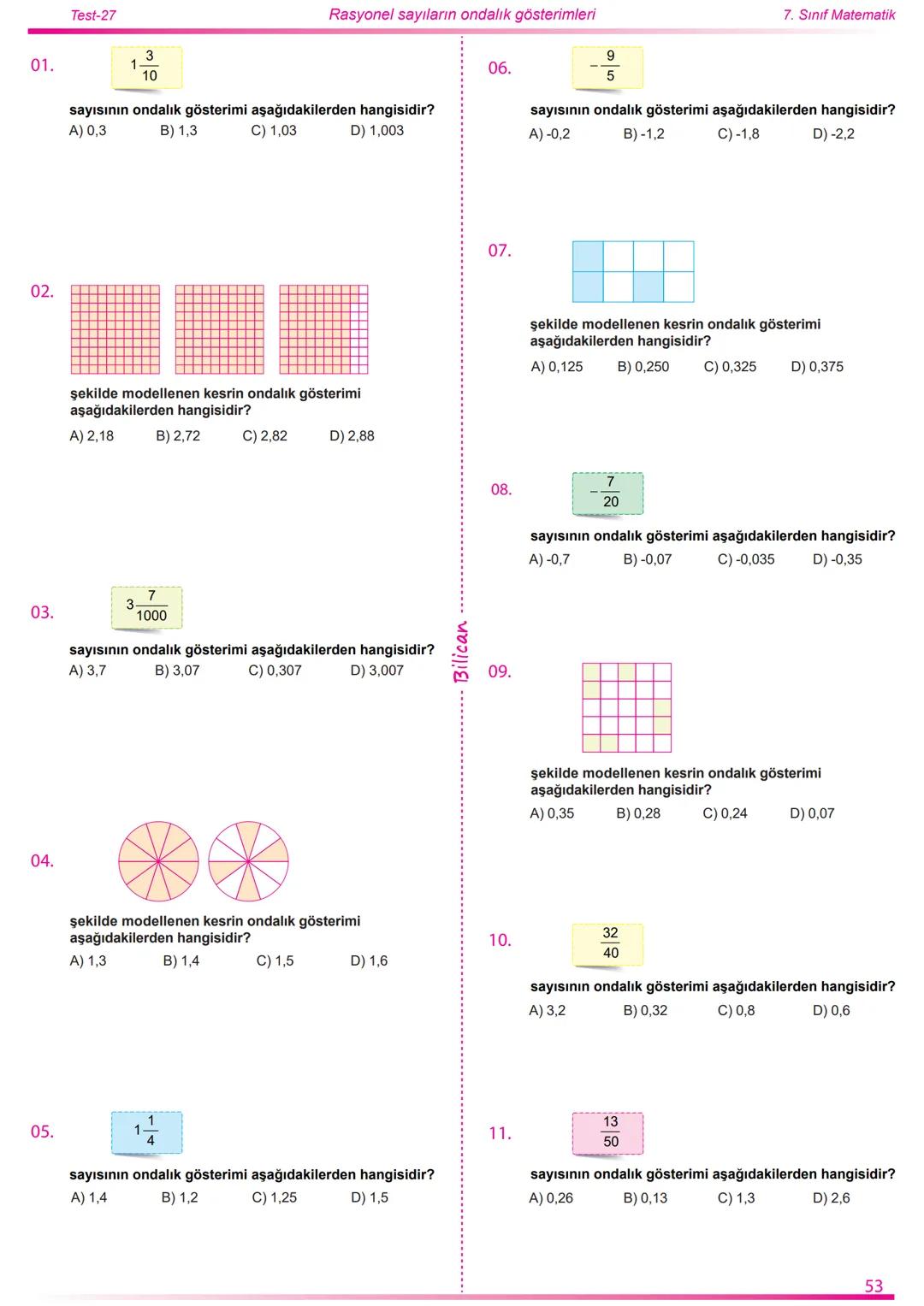 2022
2023
Matematik
7
Rasyonel Sayılar
26
Test
520
Soru
Telat Bilican Bu çalışma kazanımların anlaşılıp anlaşılmadığını sınıf ortamın