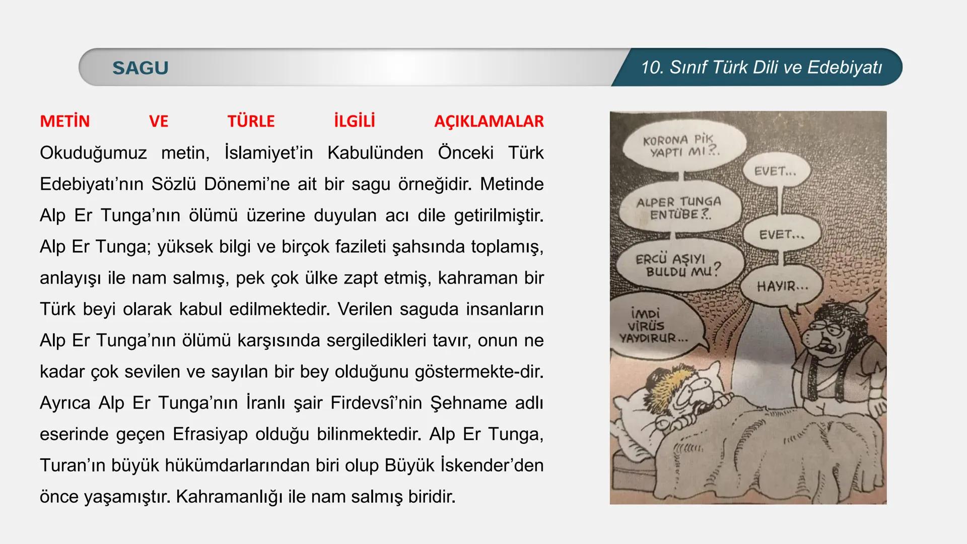 ALLI EGITI
TÜRKİYE CUMHURIYET
*
*
*
TÜRK DİLİ VE EDEBİYATI
10. SINIF
3. ÜNİTE- ŞİİR
KOŞUK- SAGU KOŞUK-SAGU
10. Sınıf Türk Dili ve Edebiyatı
