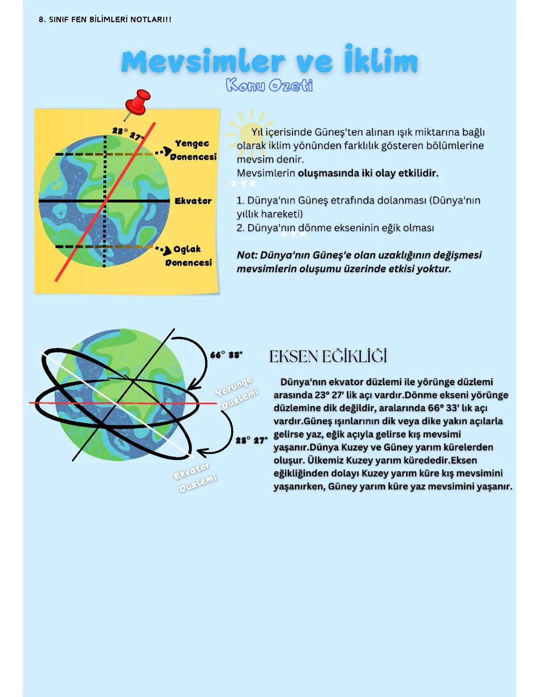 Mevsimler Ve İklim🫧🫶🏻