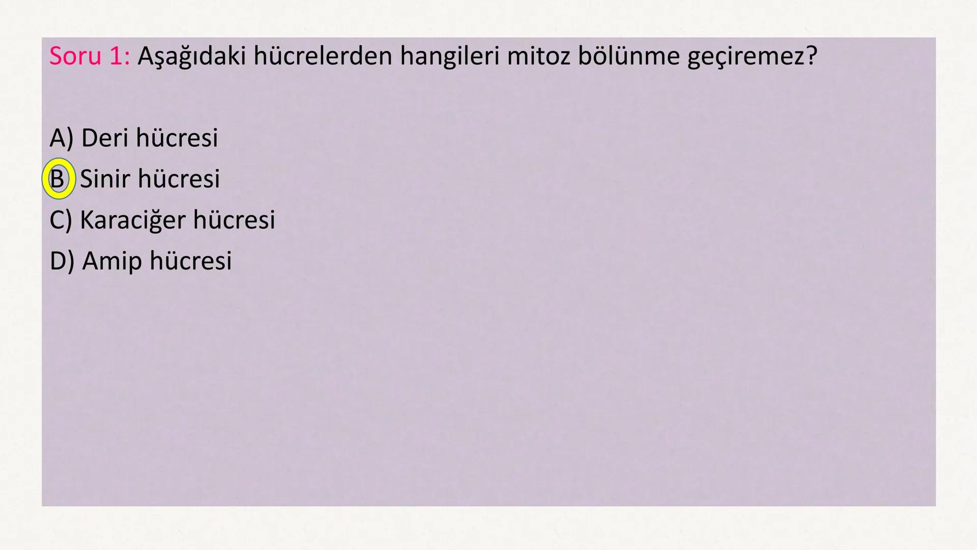 HÜCRE BÖLÜNMESİ HÜCRE BÖLÜNMESİ NEDİR?
Belirli bir büyüklüğe ulaşan hücrelerden, yeni hücrelerin oluşmasına "hücre
bölünmesi" denir.
Hücre b