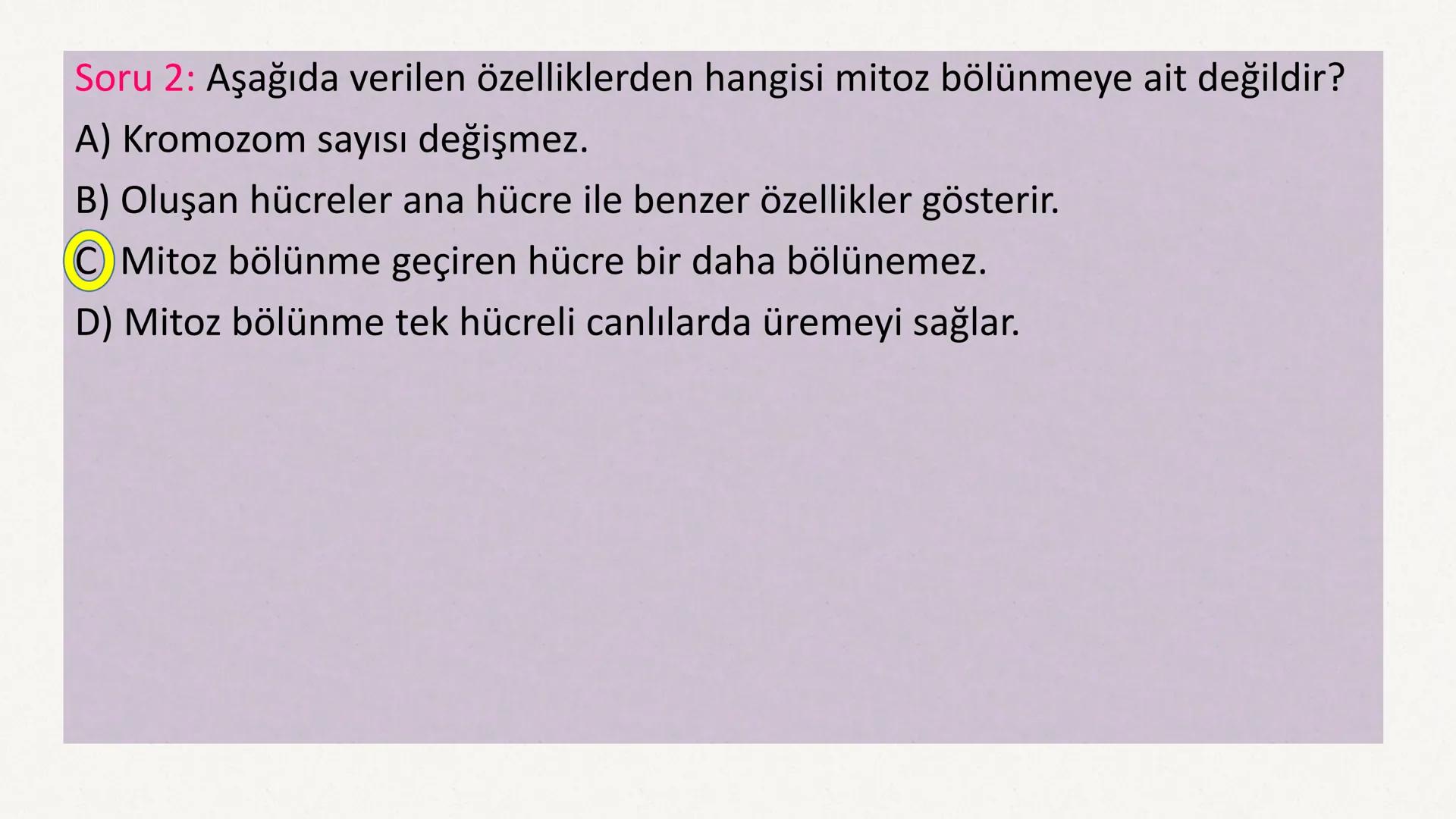 HÜCRE BÖLÜNMESİ HÜCRE BÖLÜNMESİ NEDİR?
Belirli bir büyüklüğe ulaşan hücrelerden, yeni hücrelerin oluşmasına "hücre
bölünmesi" denir.
Hücre b