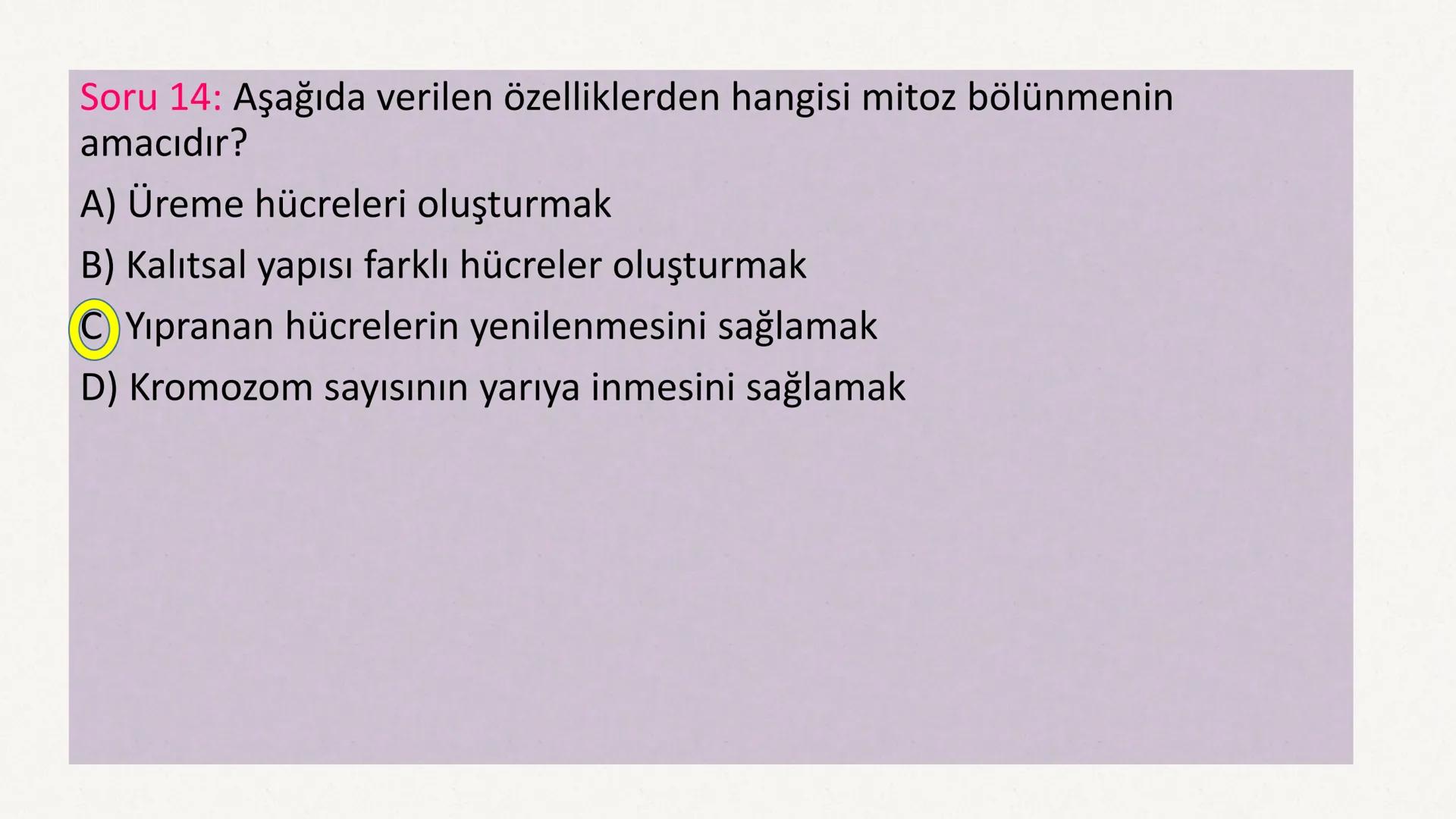 HÜCRE BÖLÜNMESİ HÜCRE BÖLÜNMESİ NEDİR?
Belirli bir büyüklüğe ulaşan hücrelerden, yeni hücrelerin oluşmasına "hücre
bölünmesi" denir.
Hücre b