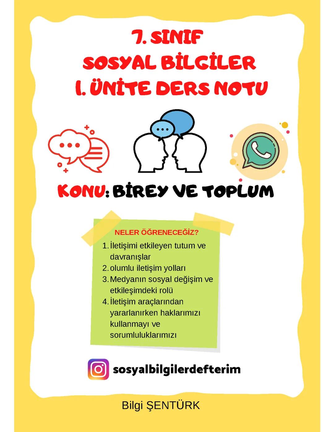 Sosyal 7 sınıf