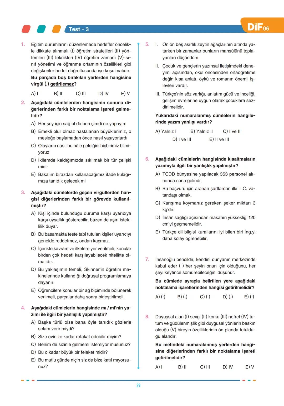 # FÖY
06
DIF
TÜRKÇE
SES BİLGİSİ
SES BİLGİSİ, YAZIM KURALLARI VE NOKTALAMA İŞARETLERİ
Türkçede sesler, ses yolundaki biçimlenişine göre ün