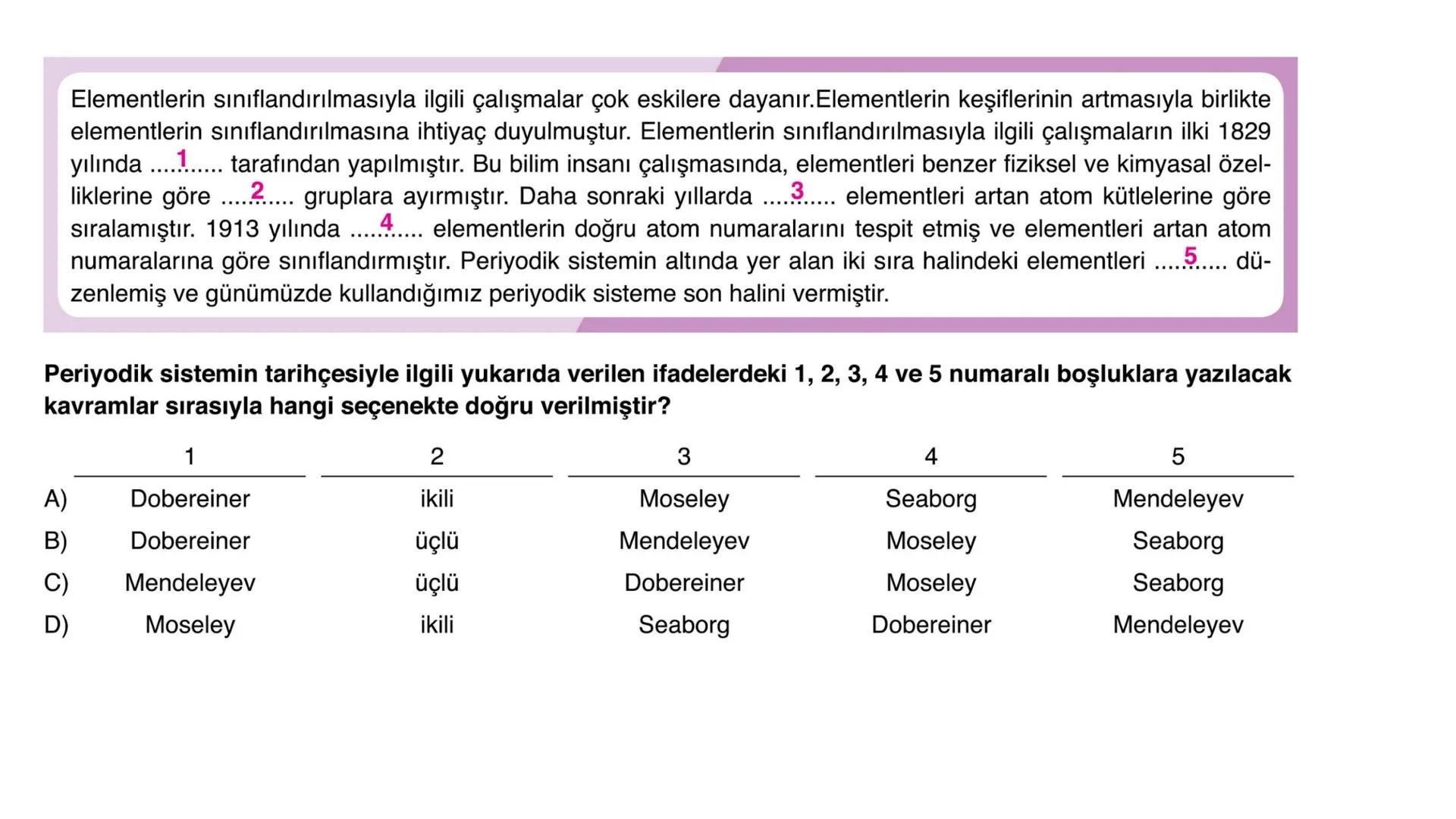 4. Ünite ⚫Madde ve Endüstri
PERİYODİK SİSTEM
FİZİKSEL VE
KİMYASAL DEĞİŞİMLER
KONU⚫6
KONU⚫5
KONU⚫4
KONU.3
KONU⚫2
KONU⚫1
KİMYASAL
TEPKİMELER
A