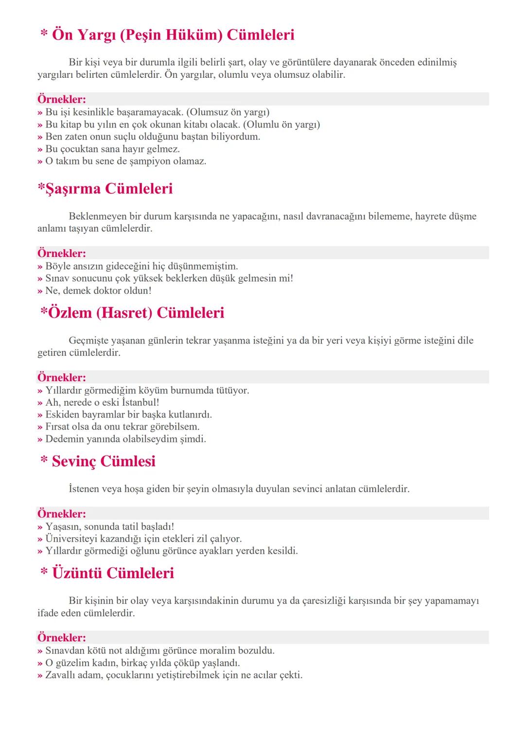 CÜMLEDE ANLAM
1. Öznel Anlatımlı Cümleler
Söyleyenin kendi düşüncesini, duygusunu veya beğenisini içeren; doğruluğu ya da yanlışlığı
kişiden