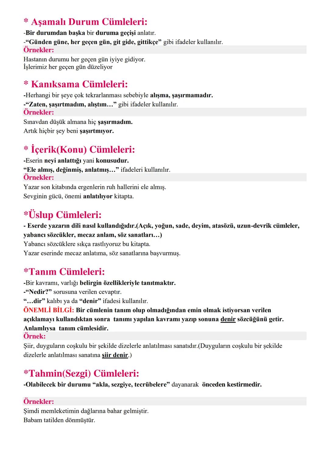 CÜMLEDE ANLAM
1. Öznel Anlatımlı Cümleler
Söyleyenin kendi düşüncesini, duygusunu veya beğenisini içeren; doğruluğu ya da yanlışlığı
kişiden