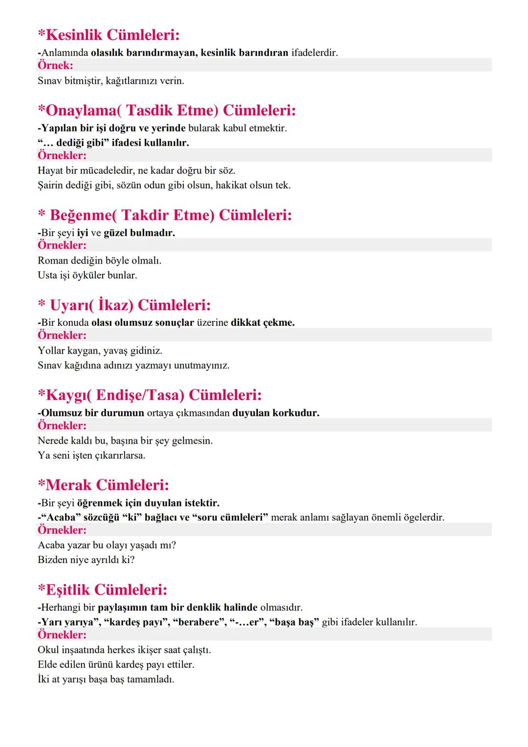 CÜMLEDE ANLAM
1. Öznel Anlatımlı Cümleler
Söyleyenin kendi düşüncesini, duygusunu veya beğenisini içeren; doğruluğu ya da yanlışlığı
kişiden