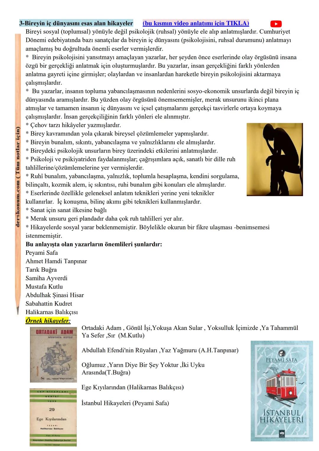 derskonum.com
11.SINIF TÜRK DİLİ VE EDEBİYATI DERSNOTLARI PDF
2.ÜNİTE: HİKAYE /ÖYKÜ
derskonum.com (Tüm notlar için)
PDF İÇERİĞİ
A- GENEL