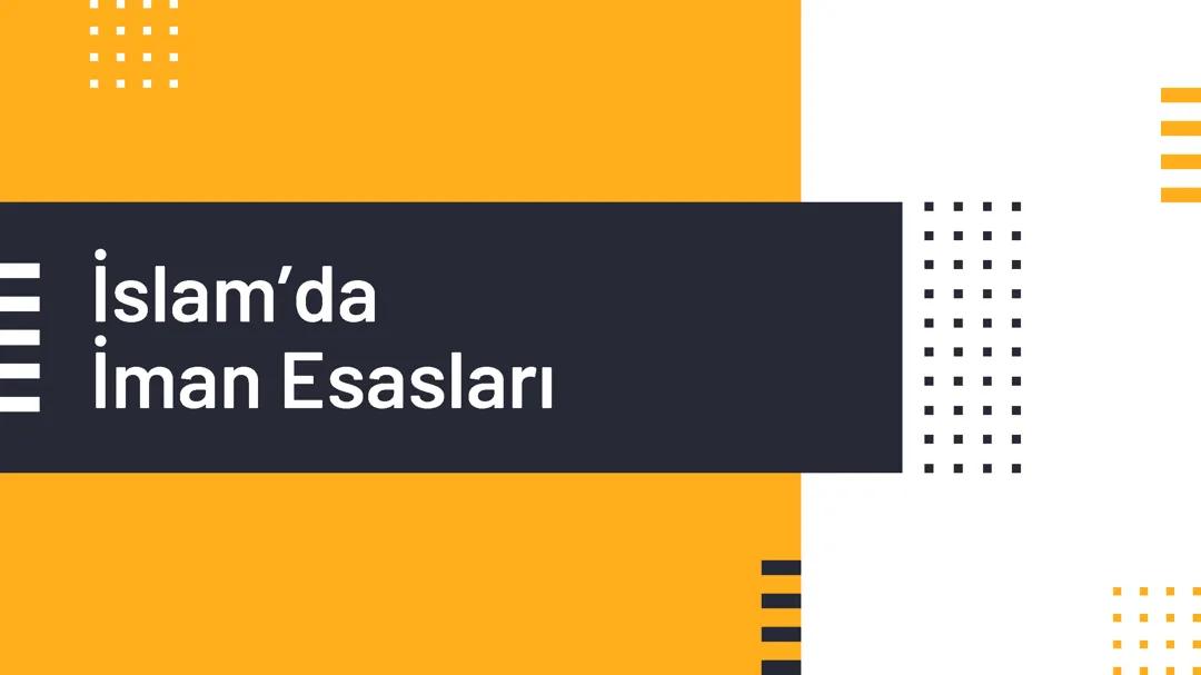 Din kültürü İnaç esasları