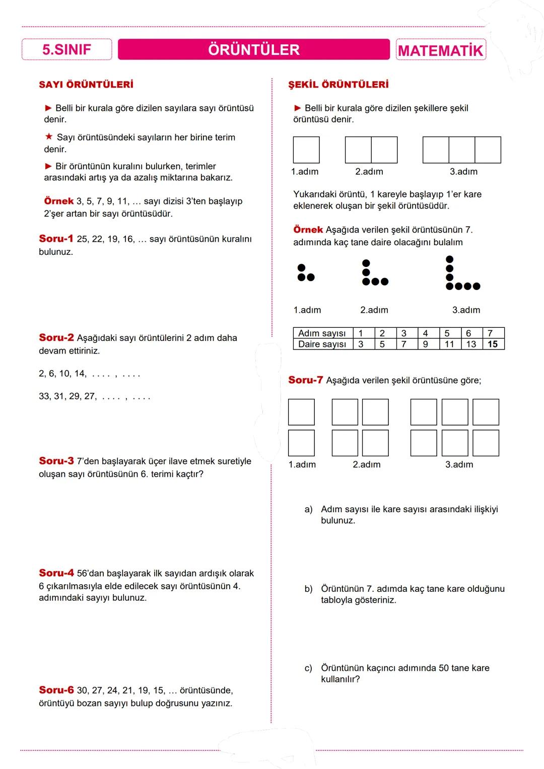 5.SINIF
BASAMAK VE BÖLÜK
DOĞAL SAYILAR
► Basamak: Bir sayıdaki rakamların bulunduğu
yer.
► Bölük: Bir sayının basamaklarını sağdan sola
doğr