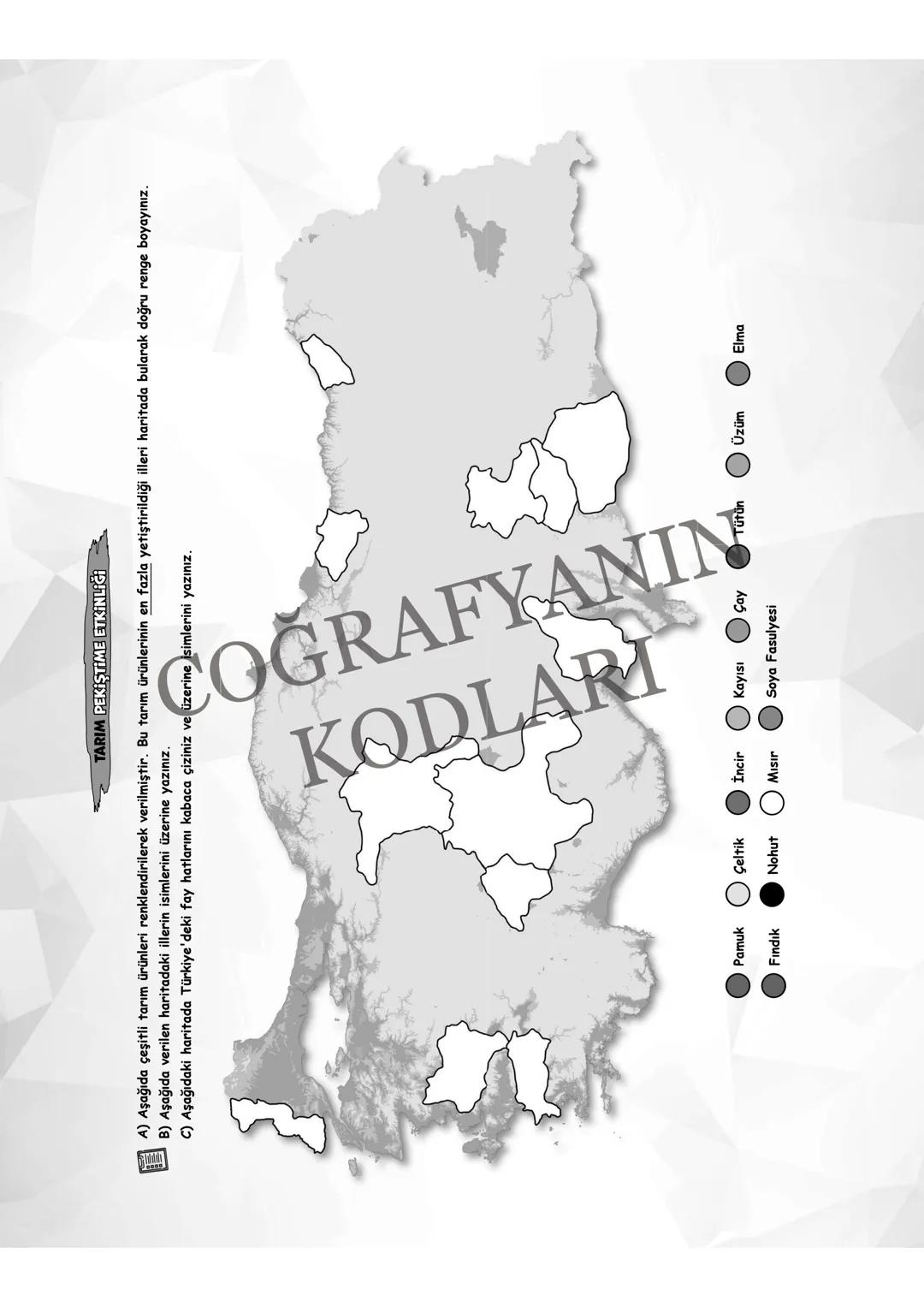 44
CK
TÜRKİYE'NİN TARIM ÜRÜNLERİ
A) TAHILLAR
1. BUĞDAY
➤ Olgunlaşma döneminde kuraklık ister.
➤ Türkiye genelinde yetiştirilen bir ürü