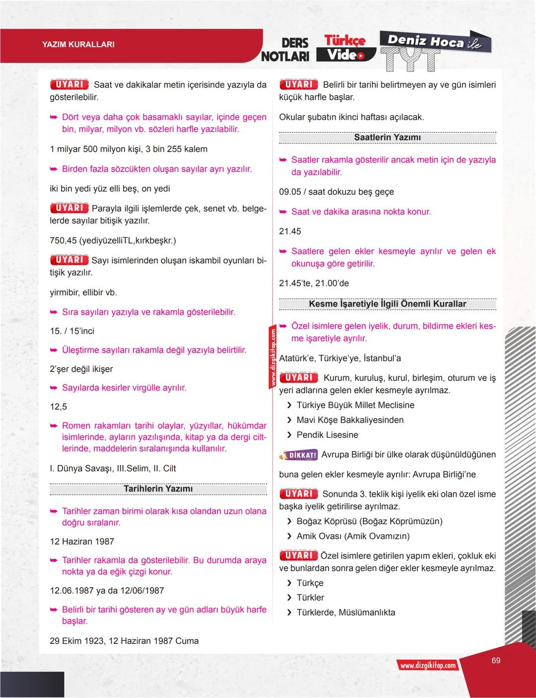 # YAZIM KURALLARI
## YAZIM KURALLARI
### Büyük Harflerin Kullanımı
- Cümleler büyük harfle başlar.
Canım öğrencilerim, kanalıma abone ol