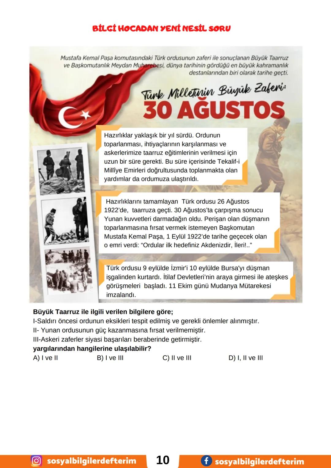 DE
T.C.
İNKILAP TARİHİ
VE
BİLGİLER DEFTERİM
OSYAL
ATATÜRKÇÜLÜK
3.ÜNİTE
DERS NOTU
KONU: YA İSTİKLAL YA ÖLÜM
www.sosyalbilgilerdefterim.com