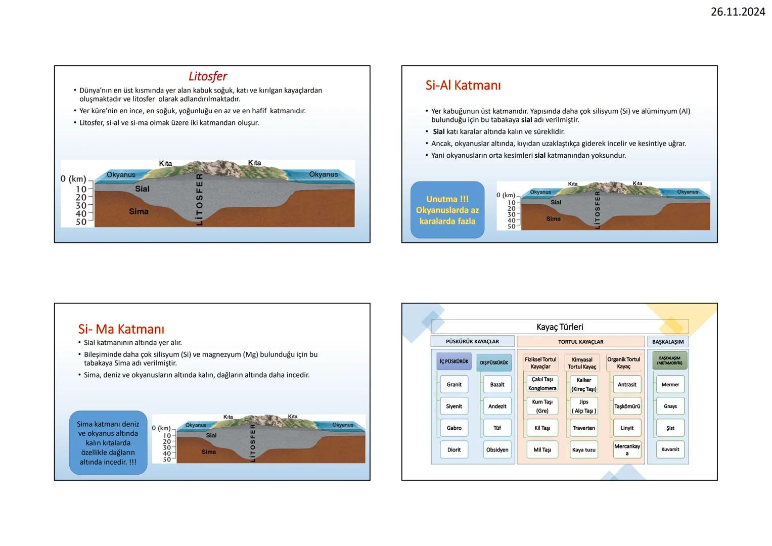 Yerin iç Yapısı
Umut Demirkan - Coğrafya öğretmeni
iç Çekirdek
Yoğunluk
13.4 g/cm²
• Çeşitli evrelerden geçerek günümüze
kadar gelen yer kab