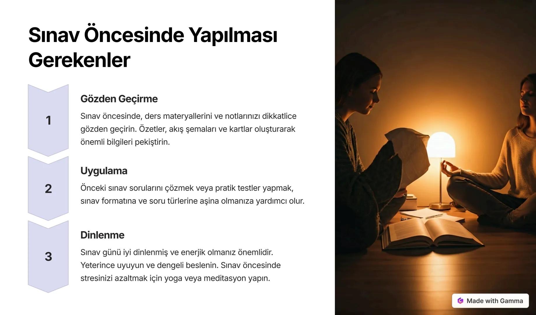 Etkili Ders Çalışma Stratejileri
Merhaba! Bu sunumda, ders çalışmayı daha verimli ve etkili hale getirmek
için kullanabileceğiniz stratejile