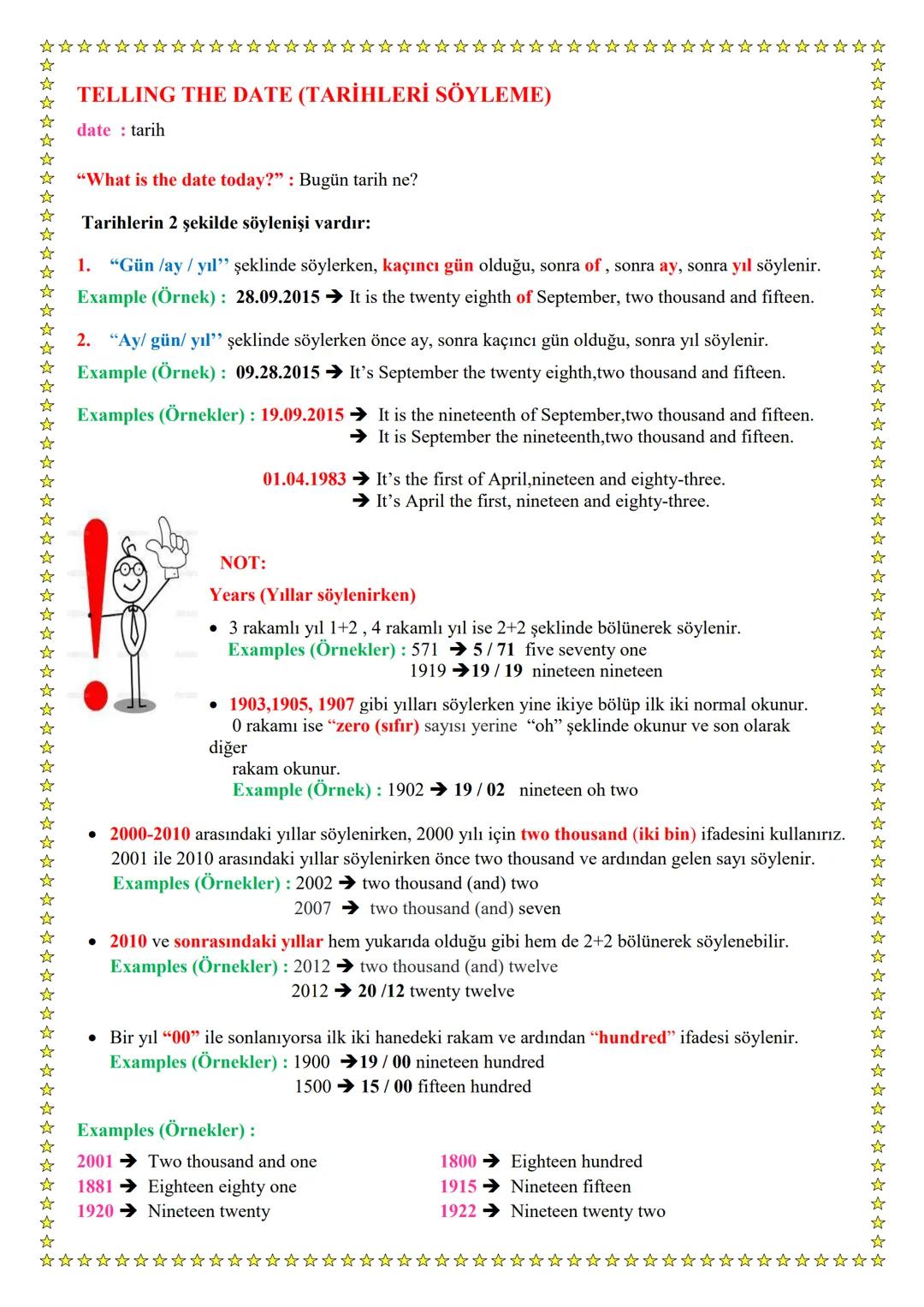 UNIT 1 APPEARANCE & PERSONALITY
DESCRIBING CHARACTERS/PEOPLE
Bir kişiyi tanımlarken kişisel ve fiziksel özelliklerini kullanırız.
→Bir kişin