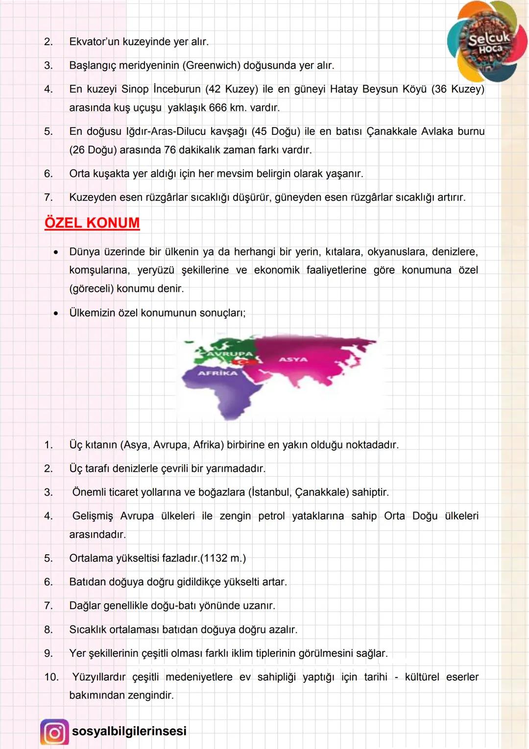 6. SINIF 3. ÜNİTE
DÜNYANIN NERESİNDEYİM?
Selcuk
HOсa
KAVRAMLAR
•
.
Bulunduğumuz bir yerin ya da çevremizdeki herhangi bir yerin
konumunu bel