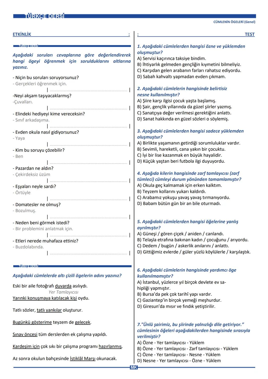 # ÜRKÇE DERSİ
T
KONU
CÜMLE: Bir düşünceyi isteği, haberi ya da duyguyu
anlatmamızı sağlayan, bir veya birden çok sözcükten
oluşan anlatım