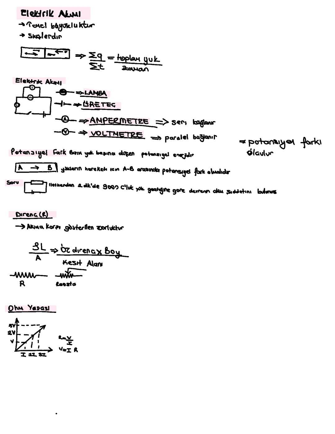 Elektrik akımı ve manyetizma