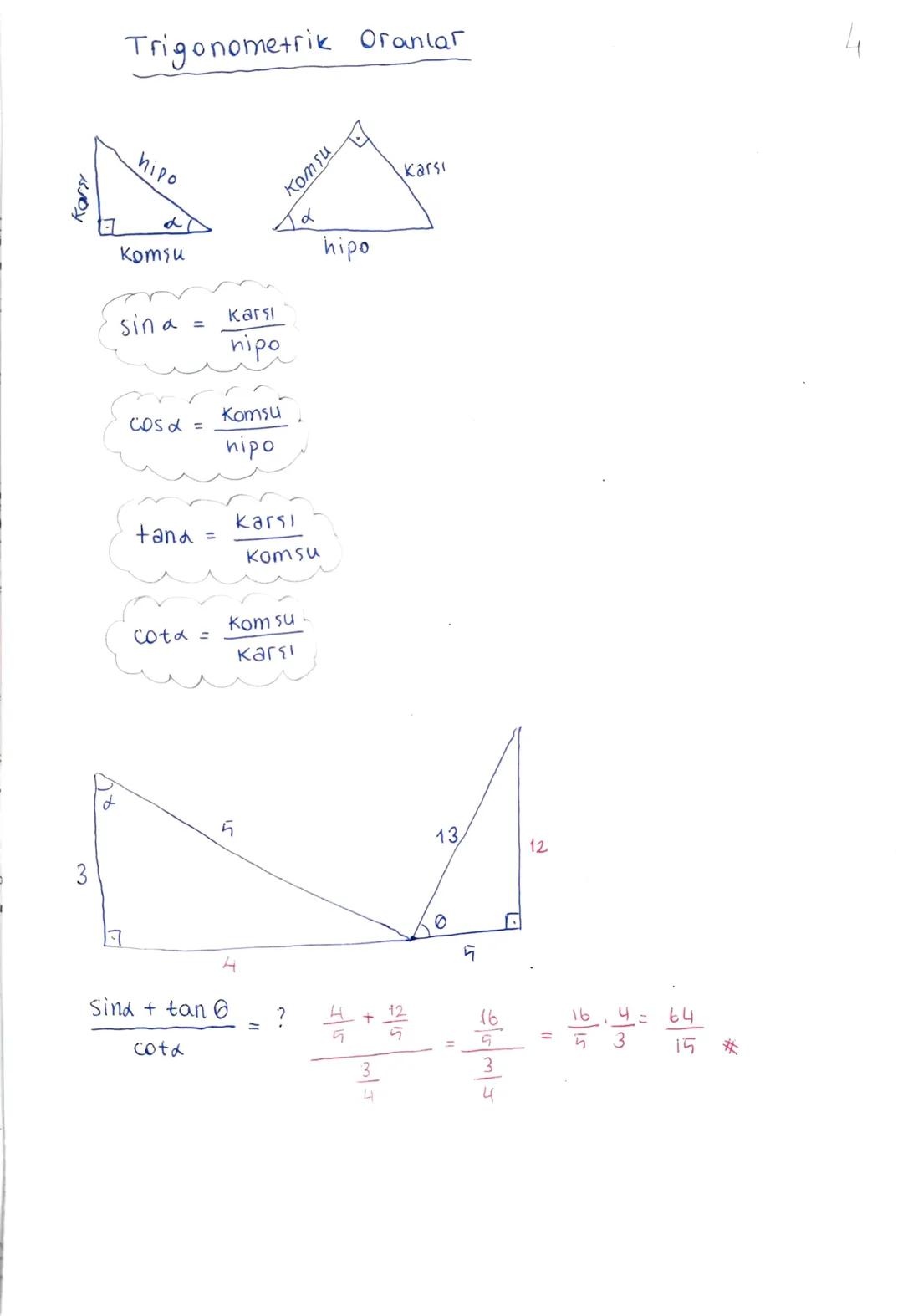 لامري
Trigonometrik Oranlar
hipo
d
Komsu
Konsu
d
sin a
Karsi
hipo
Komsu
cos d
hipo
hipo
Karsi
tana
=
3
komsu
Cotα =
Kom su
Karri
d
15
4
Sind