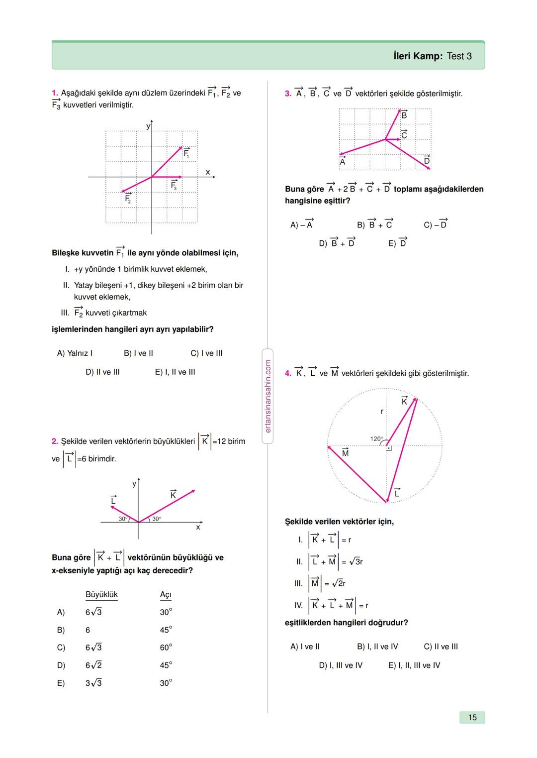 # Vektörler
1
Skaler büyüklükler
Özellikler:
- Sadece büyüklüğü (şiddeti) vardır.
- Negatif olabilir.
- Skaler fiziksel büyüklüklerin bi