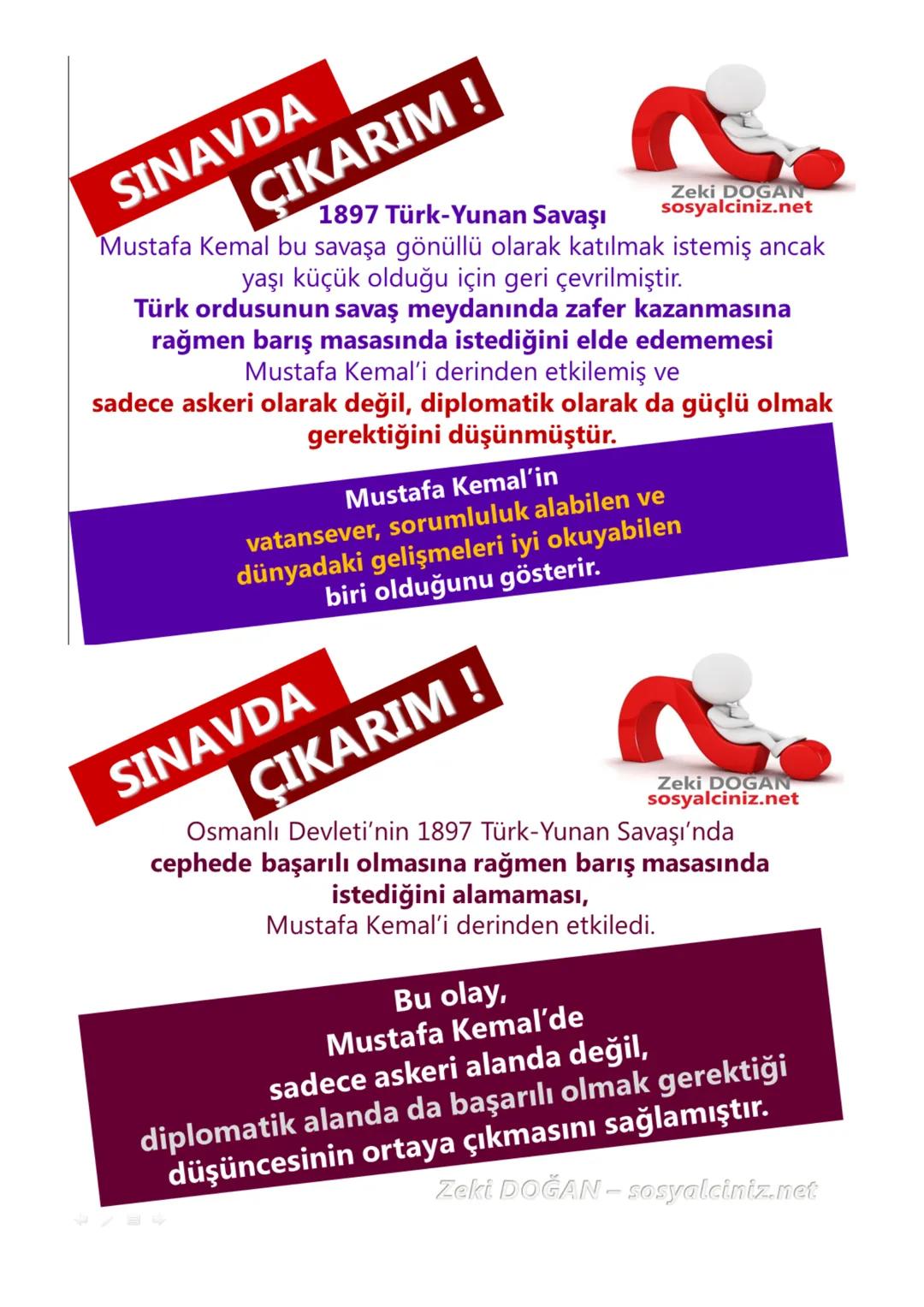 # T.C. İNKILAP TARİHİ
# VE ATATÜRKÇÜLÜK
# BİR KAHRAMAN
# DOĞUYOR ÜNİTESİ
# SINAVLARDA
# KARŞIMIZA ÇIKAN
# ÖNEMLİ ÇIKARIMLAR SINAVDA
ÇIKARI