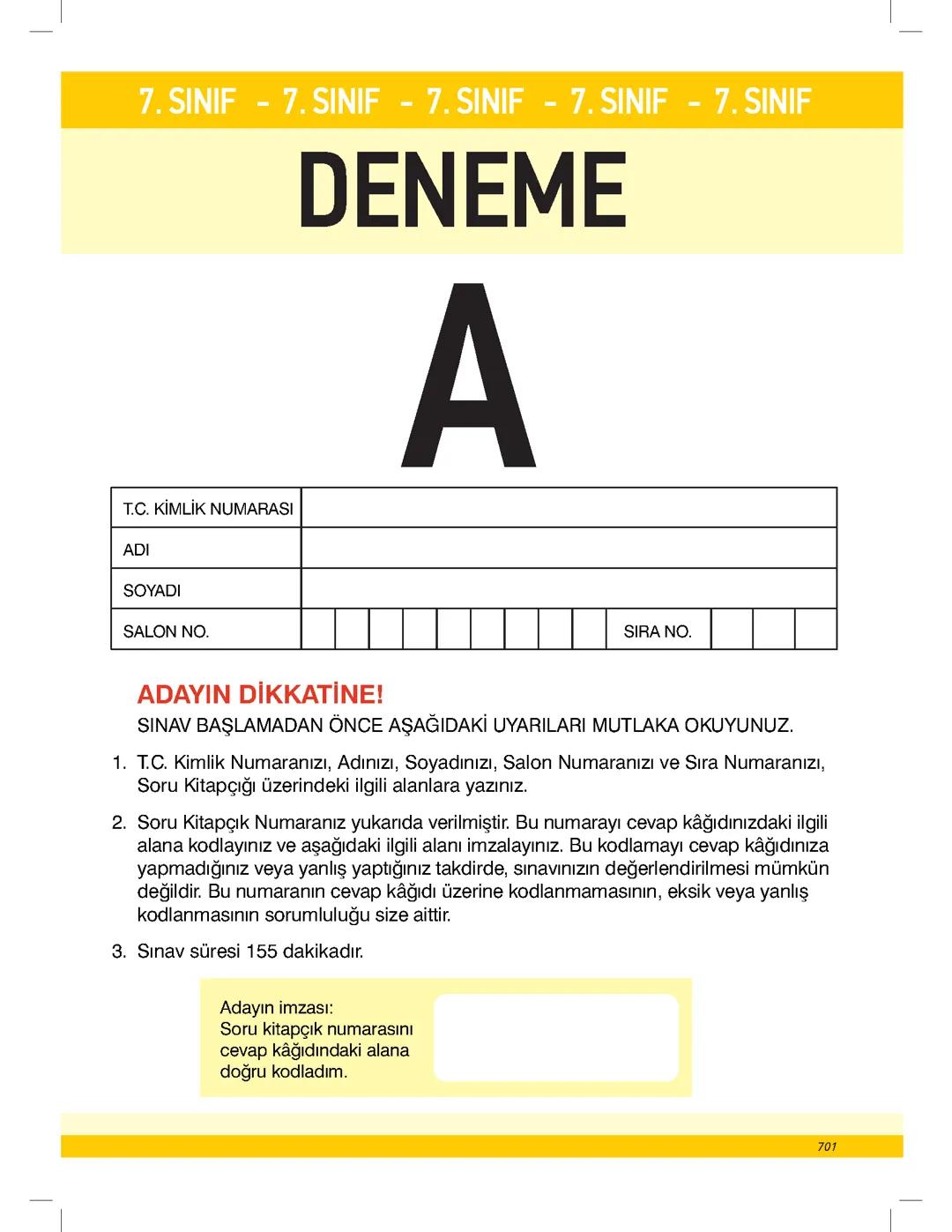 7.sinif deneme