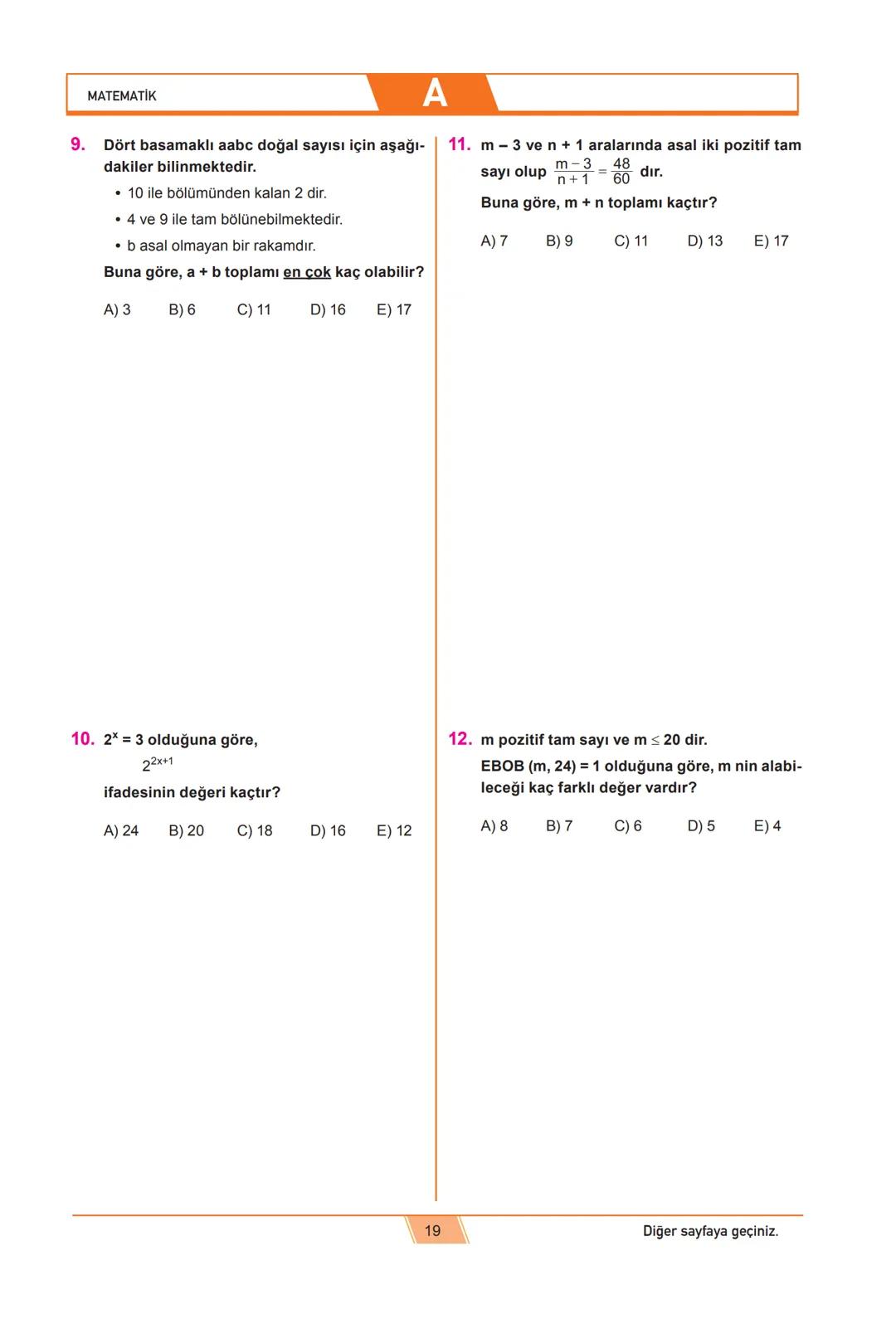 *****
MURIYETE MILLE
DİN ÖĞRETİMİ
GENEL MÜDÜRLÜĞÜ
OSMANGAZİ
ILCE MILLE EGITIM MÜDÜRLOGO
İMAM HATİP OKULLARI
9.SINIF ÇEVRİM İÇİ DENEME SIN