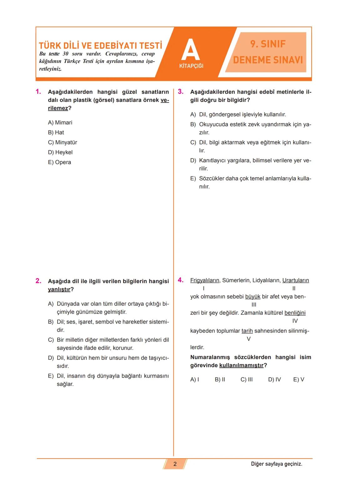 *****
MURIYETE MILLE
DİN ÖĞRETİMİ
GENEL MÜDÜRLÜĞÜ
OSMANGAZİ
ILCE MILLE EGITIM MÜDÜRLOGO
İMAM HATİP OKULLARI
9.SINIF ÇEVRİM İÇİ DENEME SIN