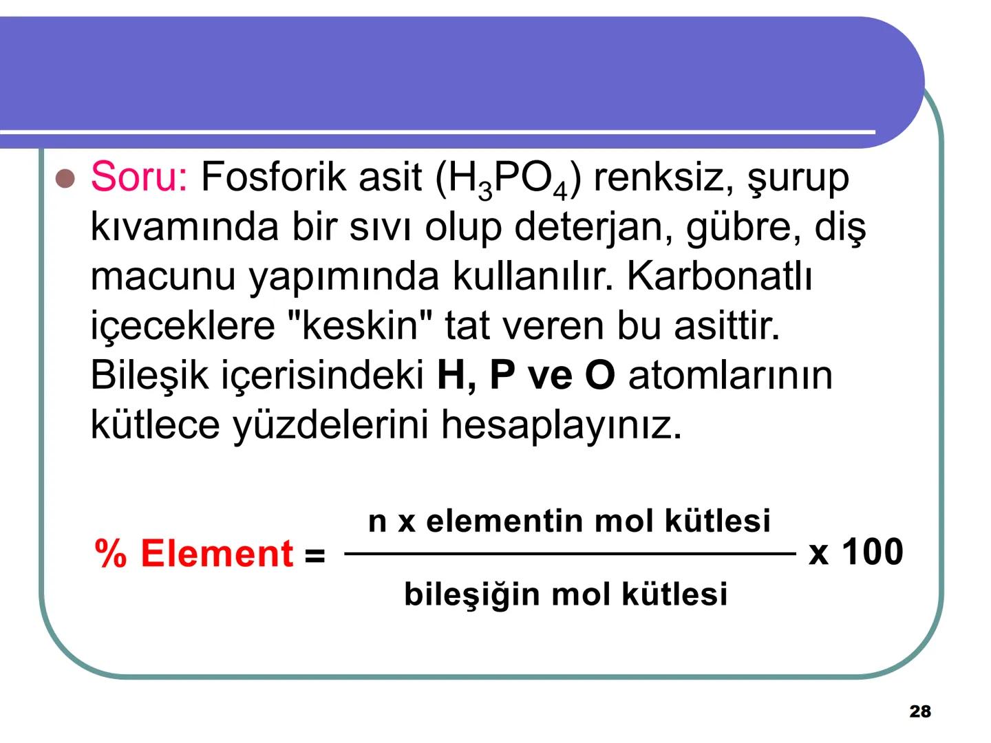 Avagadro Sayısı ve Mol Kavramı
• Gündelik hayatta bazen maddeleri teker
teker ifade etmek yerine toplu halde
belirtmeyi tercih ederiz.
Örneğ