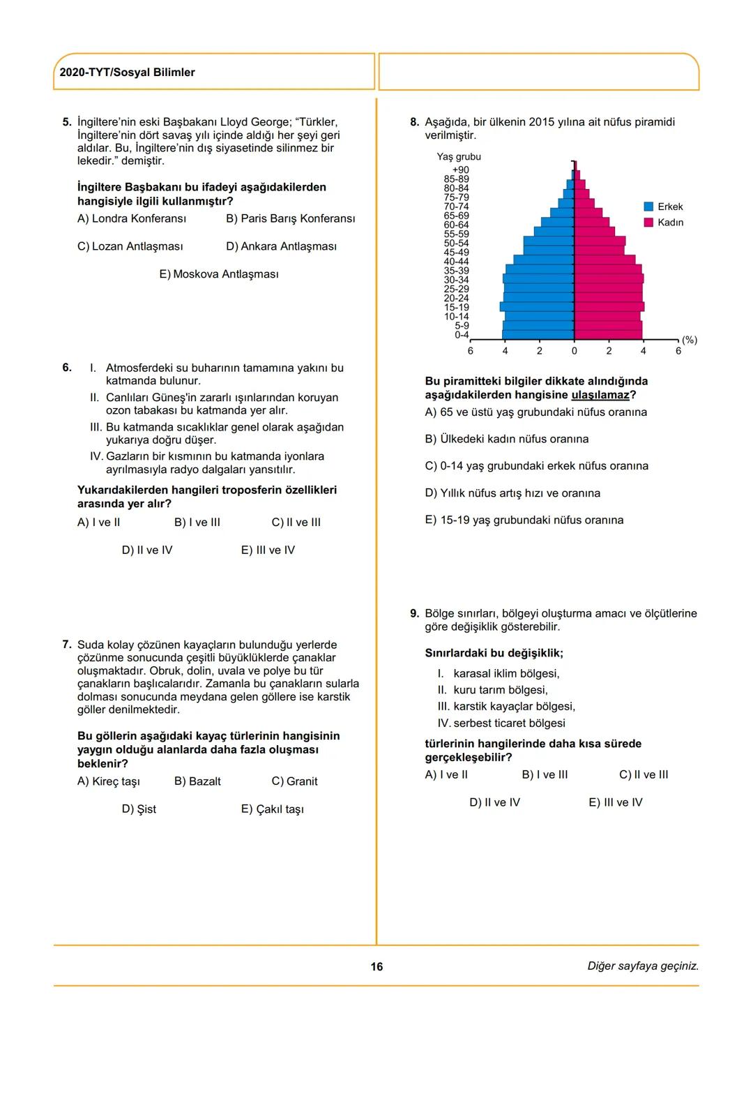 ÖSYM
T.C. Ölçme, Seçme ve Yerleştirme Merkezi
YÜKSEKÖĞRETİM KURUMLARI SINAVI
TEMEL YETERLİLİK TESTİ (TYT)
27 HAZİRAN 2020 CUMARTESİ
Bu t