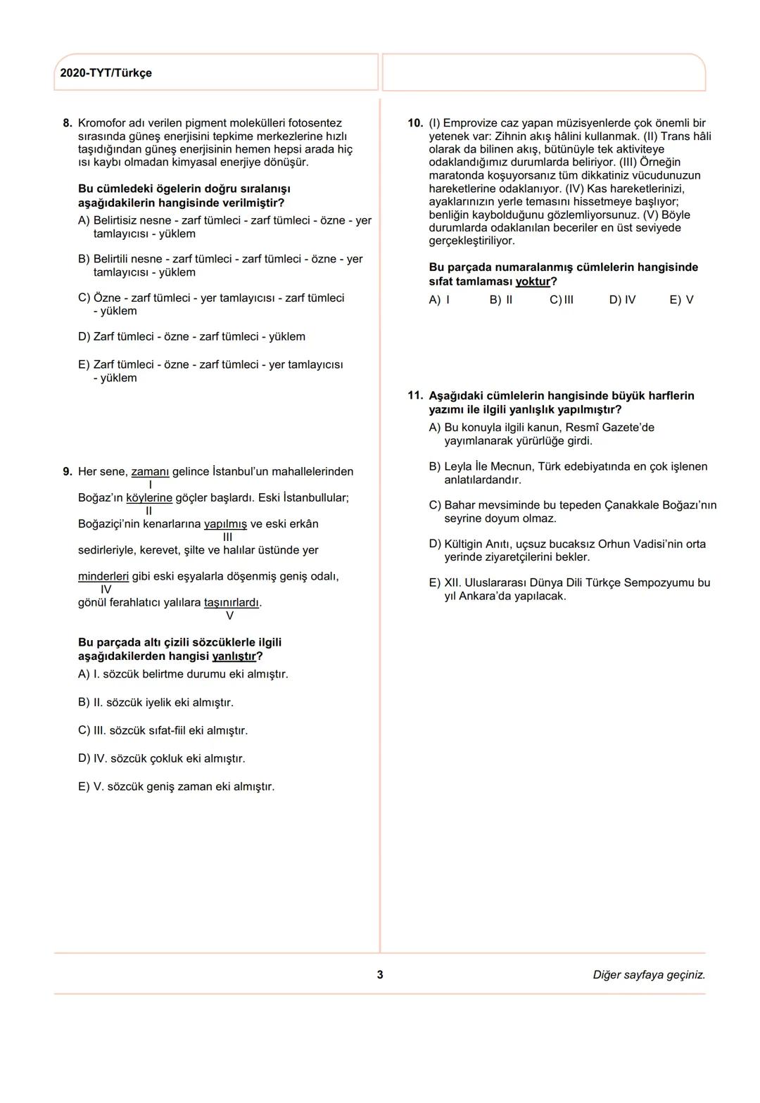 ÖSYM
T.C. Ölçme, Seçme ve Yerleştirme Merkezi
YÜKSEKÖĞRETİM KURUMLARI SINAVI
TEMEL YETERLİLİK TESTİ (TYT)
27 HAZİRAN 2020 CUMARTESİ
Bu t