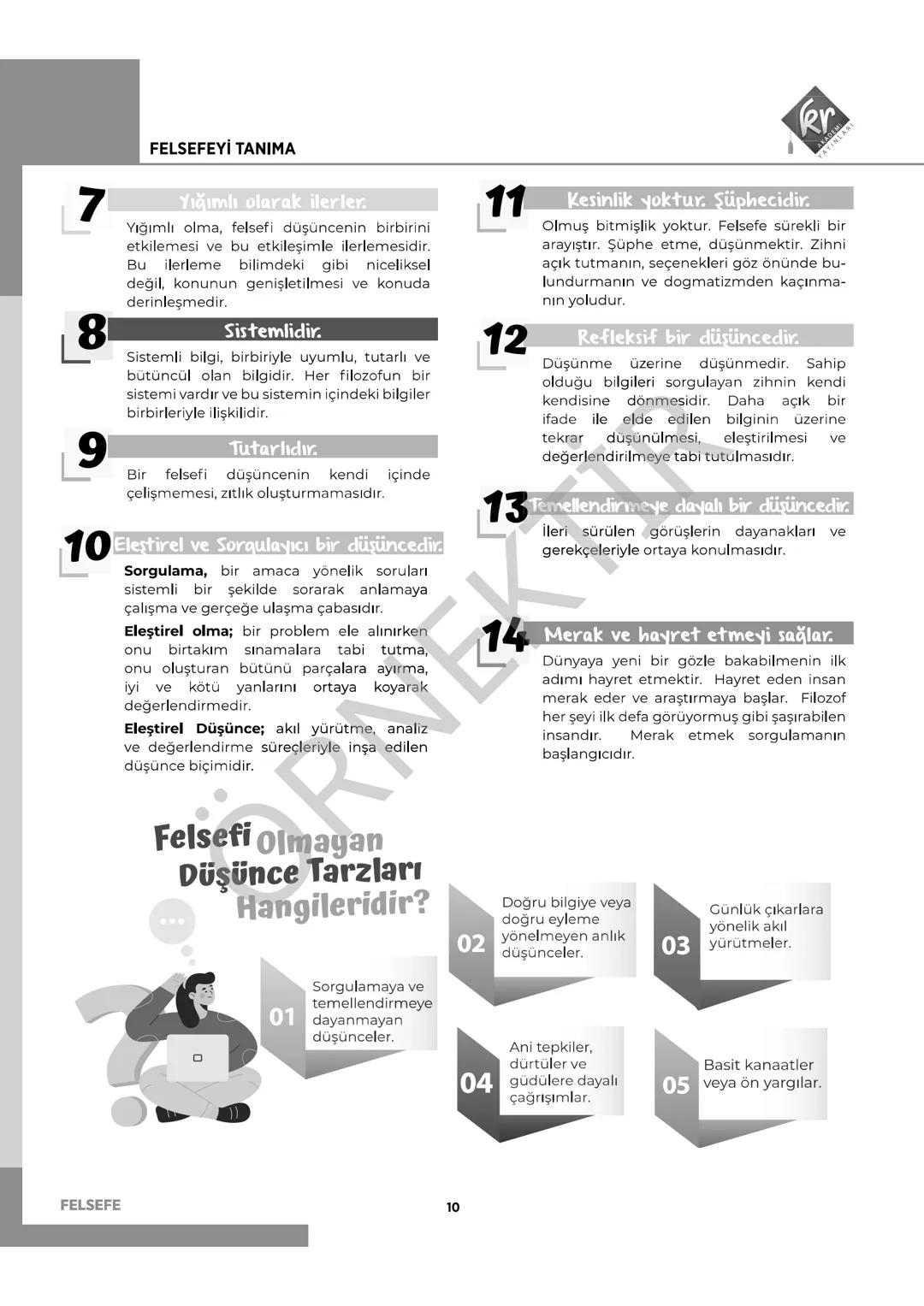 Pr
FELSEFEYİ TANIMA
BU ÜNİTEDE
NELER ÖĞRENECEĞİZ?
1- Felsefe Nedir?
2- Filozof Kimdir?
33- Felsefenin Ortaya Çıkışı
4- Felsefenin Konuları