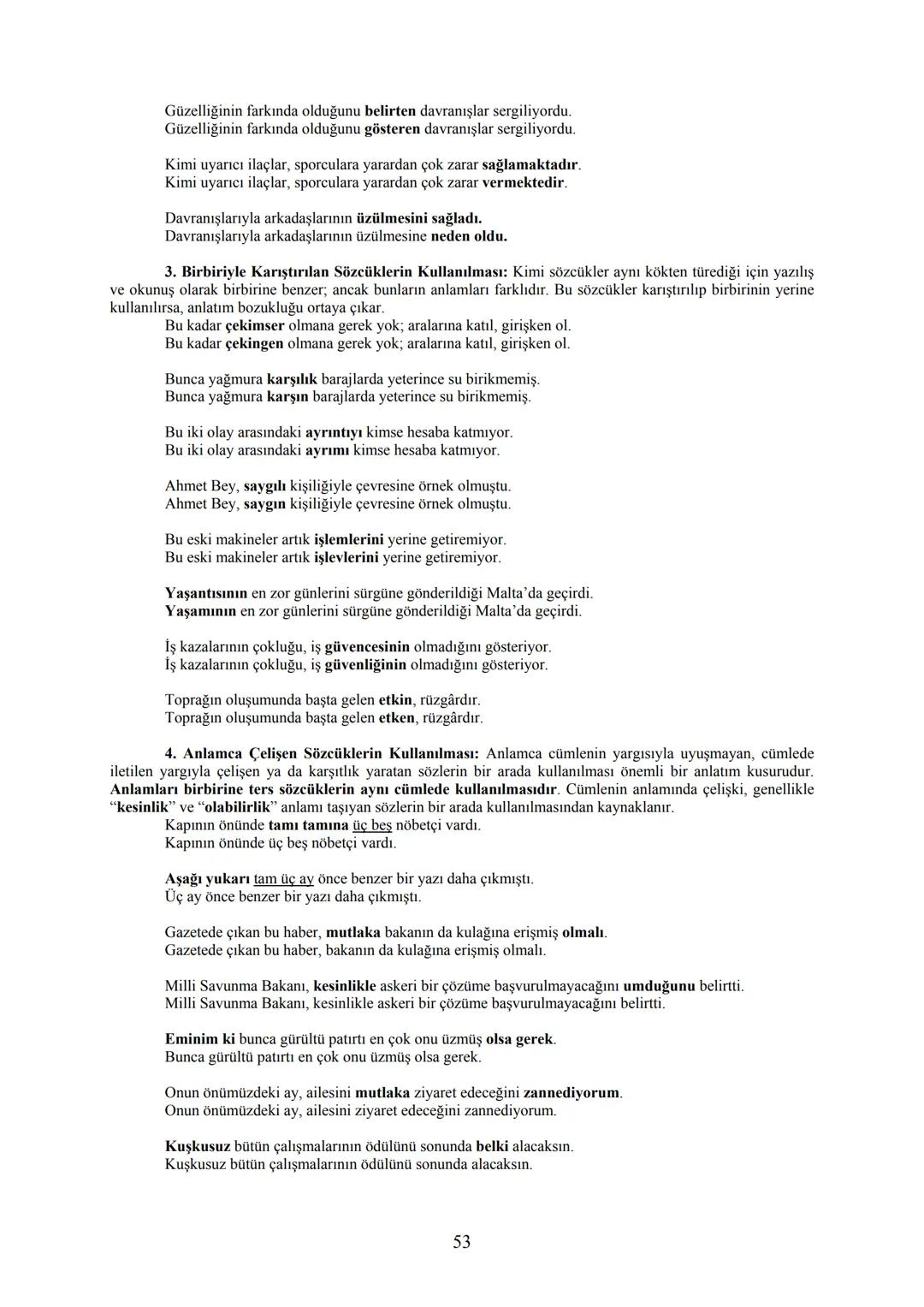 TÜRKÇE
Anlam Bakımından Sözcükler..........................................................................................................