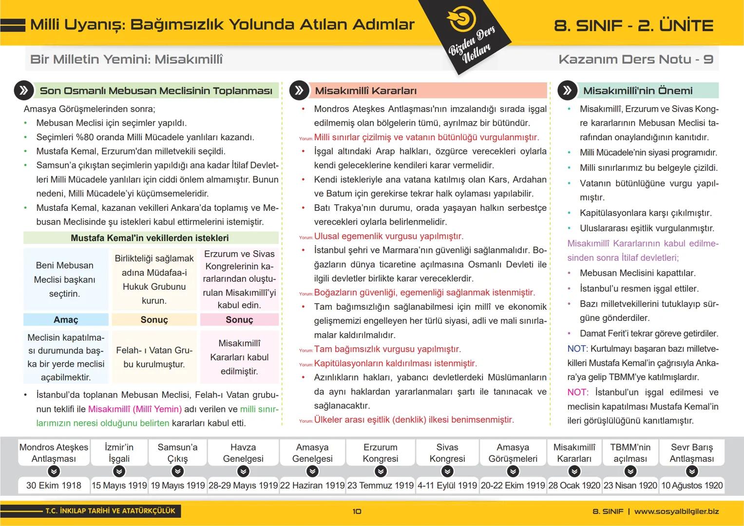 8.SINIF
I, 2, 3, 4, 5 ve
6.ÜNİTE
DERS NOTLARI
sosyalbilgiler.biz
Seyhmus Yüce 8.SINIF
I.ÜNİTE
DERS NOTLARI
sosyalbilgiler.biz
Seyhmus Yüce B