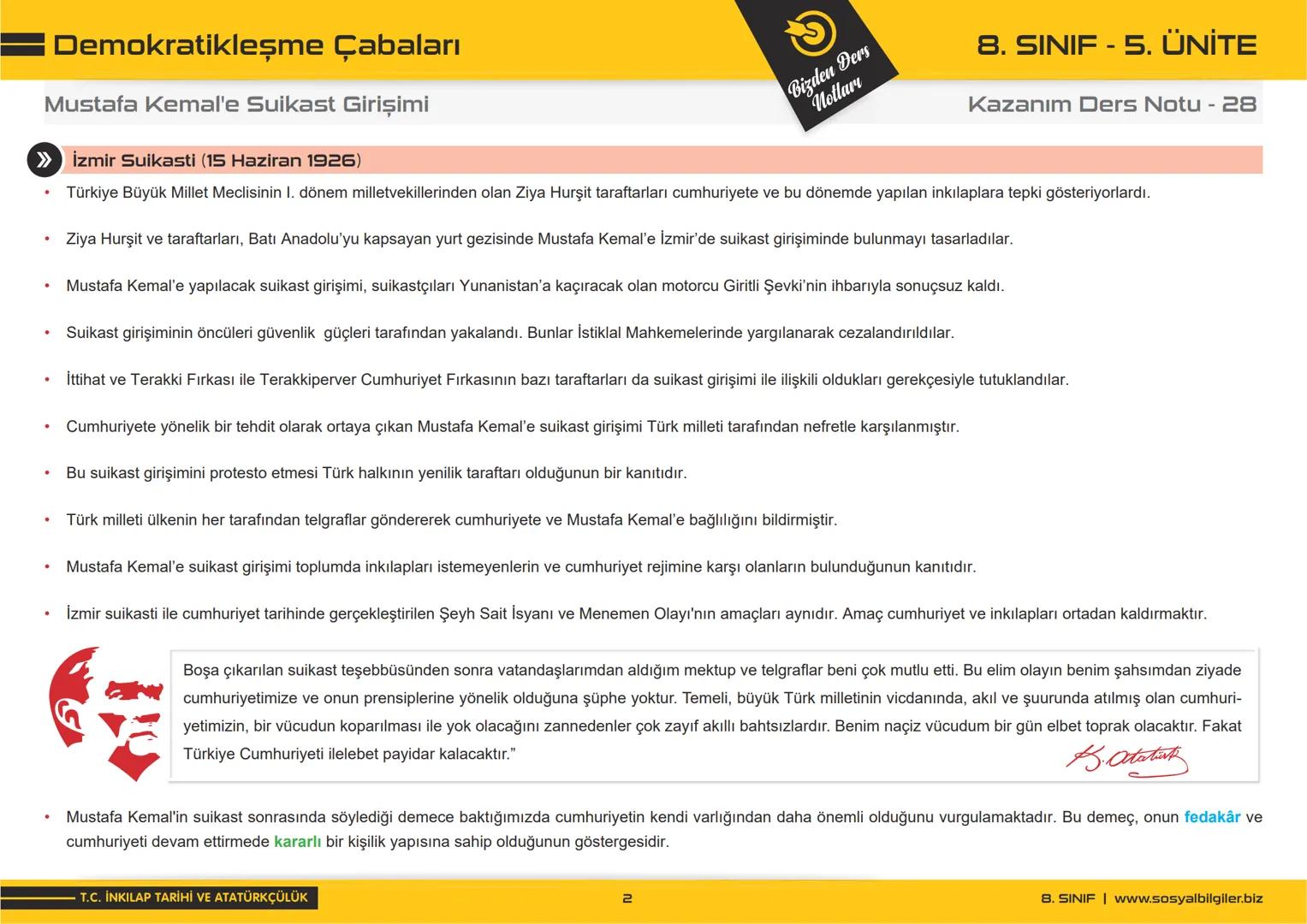 8.SINIF
I, 2, 3, 4, 5 ve
6.ÜNİTE
DERS NOTLARI
sosyalbilgiler.biz
Seyhmus Yüce 8.SINIF
I.ÜNİTE
DERS NOTLARI
sosyalbilgiler.biz
Seyhmus Yüce B