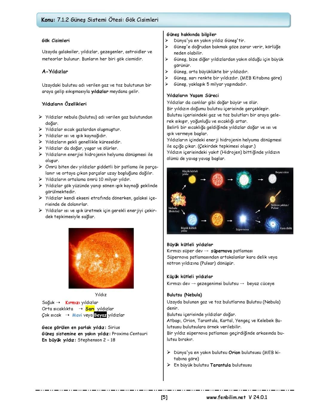 Güneş sistemi ve ötesi