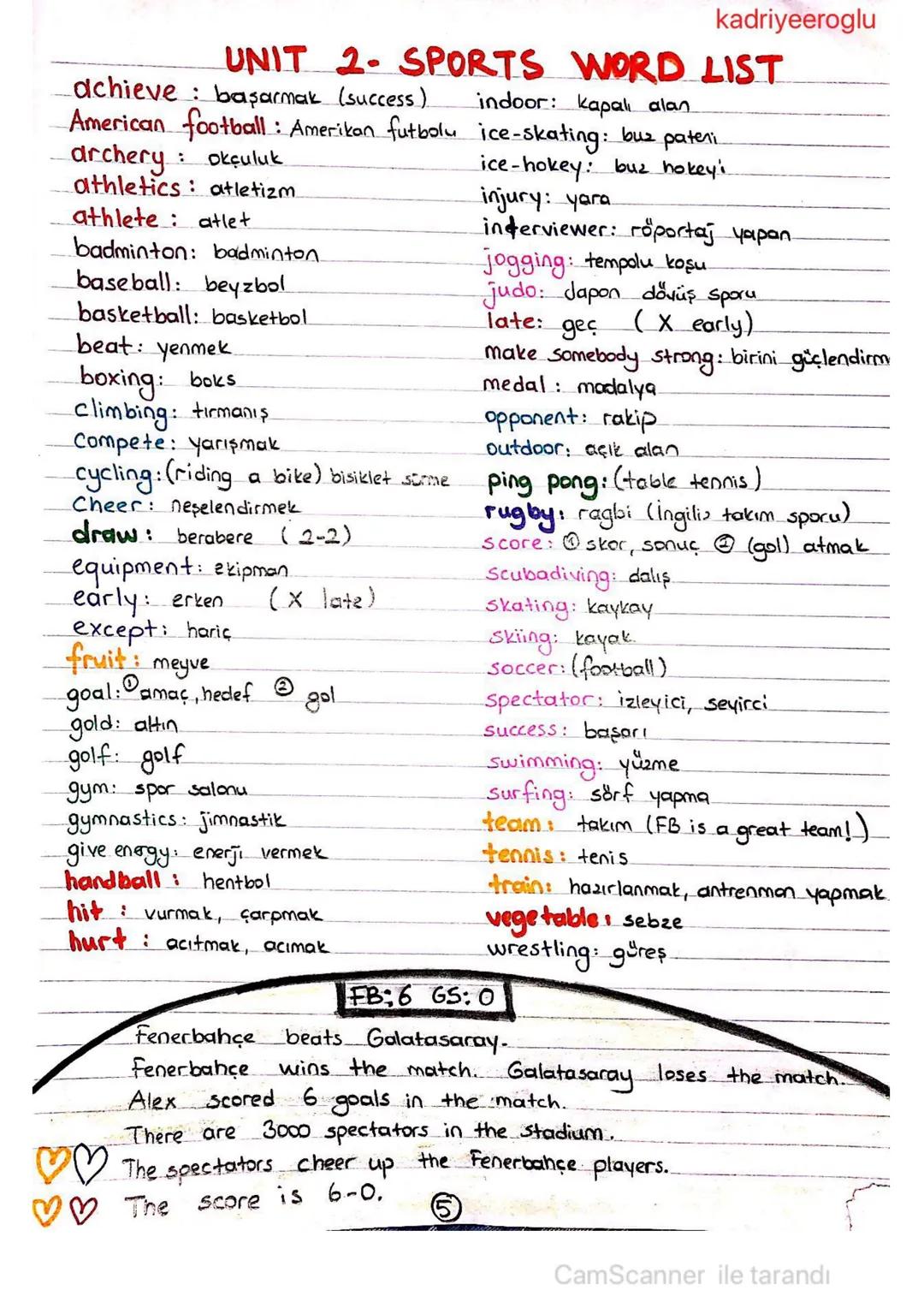 UNIT 2-SPORTS
1.Daily Activities
kadriyeeroglu
rest
• Wake up
•get up
• wash face
get dressed
•
do a sport
• have a shower
sleep
•have break