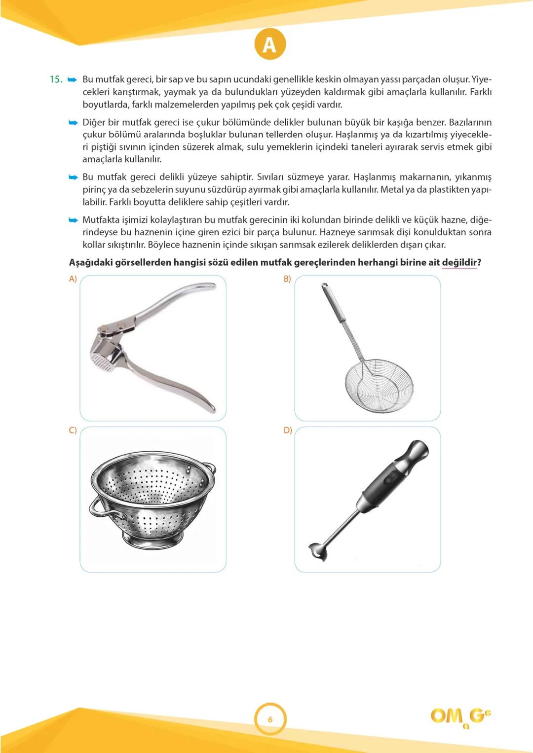 241003
6.
SINIF
SÜREÇ DEĞERLENDİRME
UYGULAMASI
Adı Soyadı:
Okulu:
Sınıfı / Şubesi:
Numarası:
SÖZEL BÖLÜM
A
KİTAPÇIĞI
Dersler Soru Sayı
