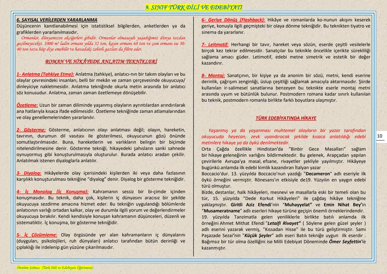 # 9. SINIF TÜRK DİLİ VE EDEBIYATI
## EDEBIYAT NEDIR?
Edebiyat, kişinin duygu ve hayallerini, kendine özgü bir dil kullanarak, estetik kura
