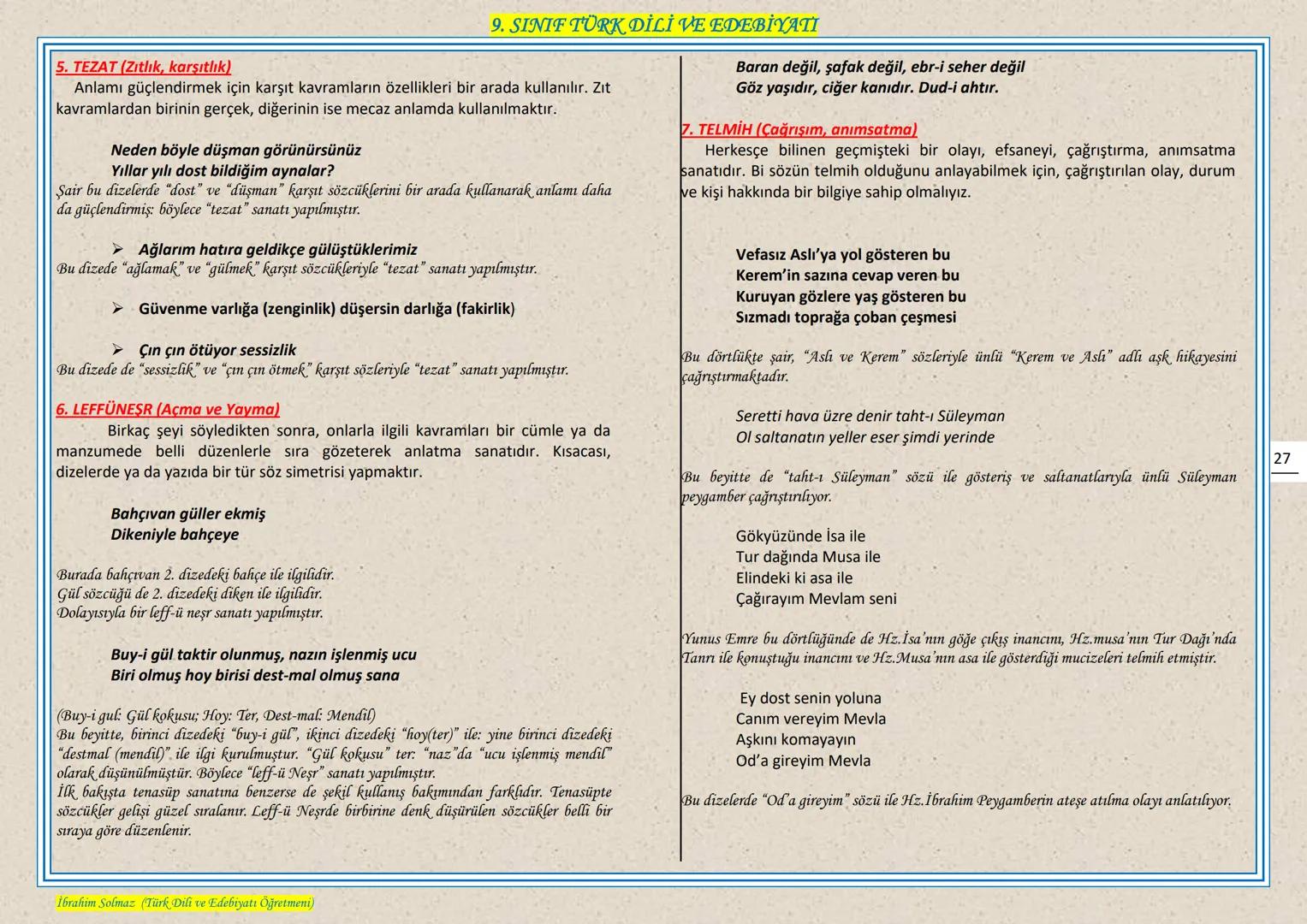 # 9. SINIF TÜRK DİLİ VE EDEBIYATI
## EDEBIYAT NEDIR?
Edebiyat, kişinin duygu ve hayallerini, kendine özgü bir dil kullanarak, estetik kura
