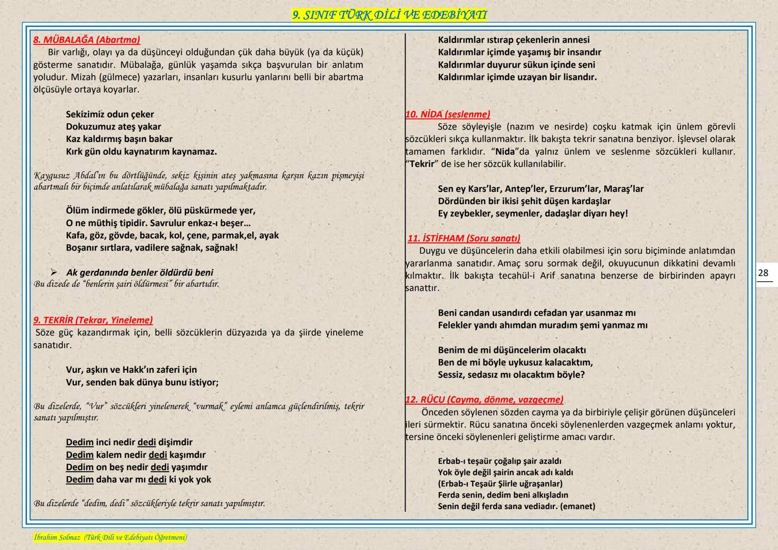 # 9. SINIF TÜRK DİLİ VE EDEBIYATI
## EDEBIYAT NEDIR?
Edebiyat, kişinin duygu ve hayallerini, kendine özgü bir dil kullanarak, estetik kura