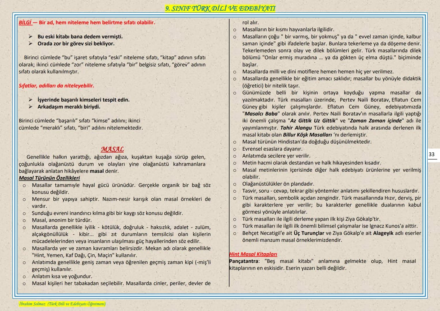 # 9. SINIF TÜRK DİLİ VE EDEBIYATI
## EDEBIYAT NEDIR?
Edebiyat, kişinin duygu ve hayallerini, kendine özgü bir dil kullanarak, estetik kura