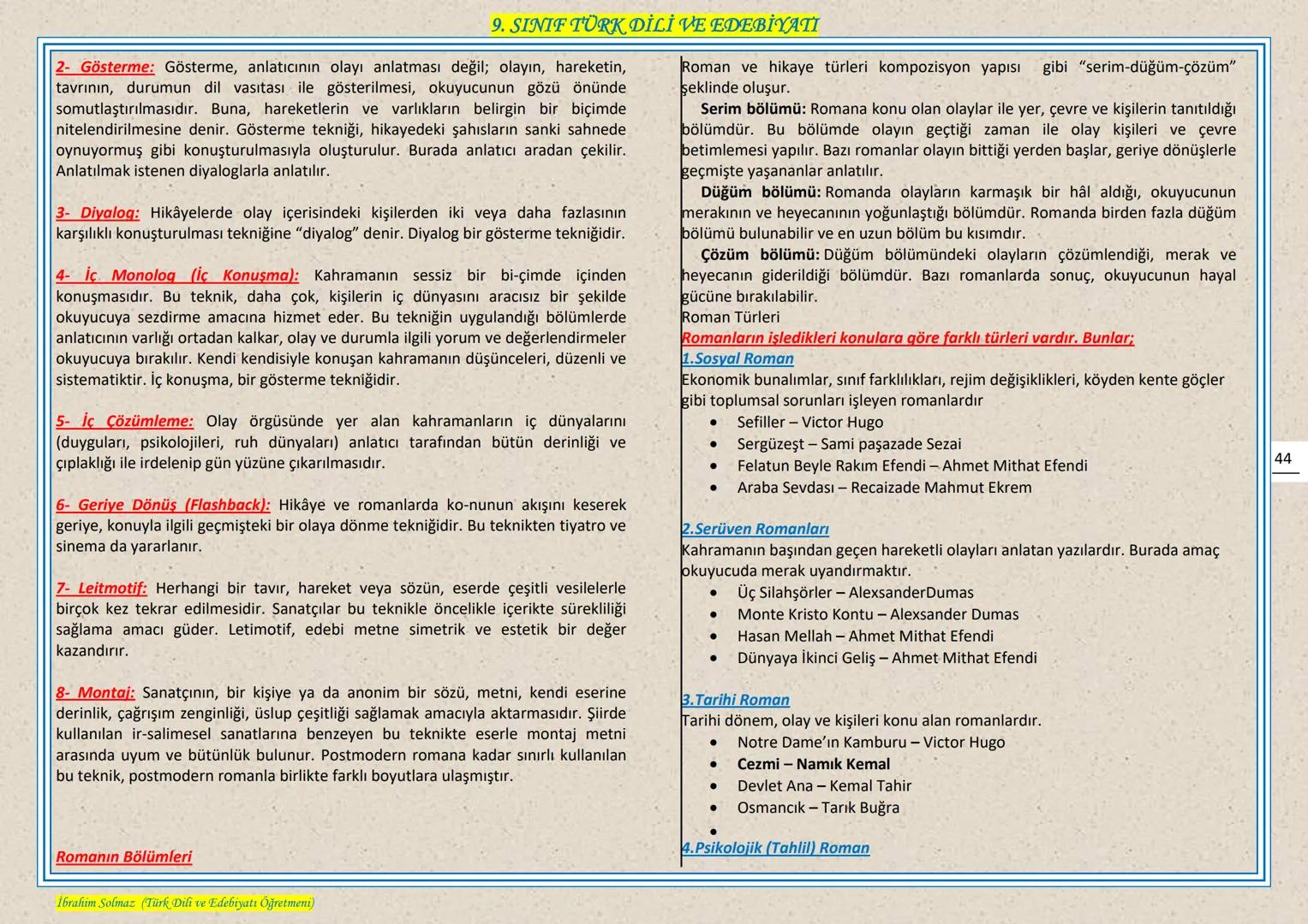 # 9. SINIF TÜRK DİLİ VE EDEBIYATI
## EDEBIYAT NEDIR?
Edebiyat, kişinin duygu ve hayallerini, kendine özgü bir dil kullanarak, estetik kura