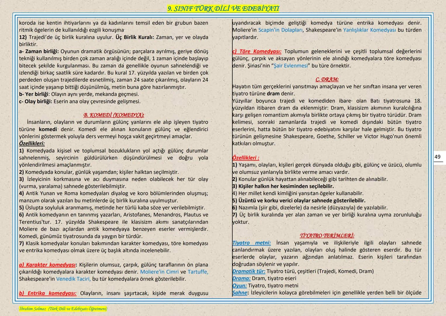 # 9. SINIF TÜRK DİLİ VE EDEBIYATI
## EDEBIYAT NEDIR?
Edebiyat, kişinin duygu ve hayallerini, kendine özgü bir dil kullanarak, estetik kura