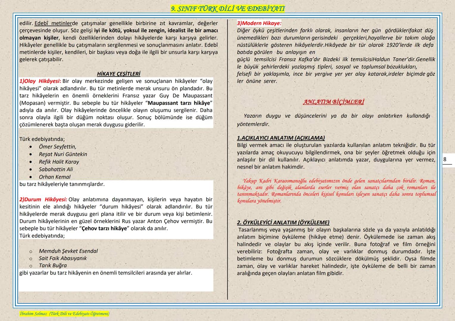 # 9. SINIF TÜRK DİLİ VE EDEBIYATI
## EDEBIYAT NEDIR?
Edebiyat, kişinin duygu ve hayallerini, kendine özgü bir dil kullanarak, estetik kura