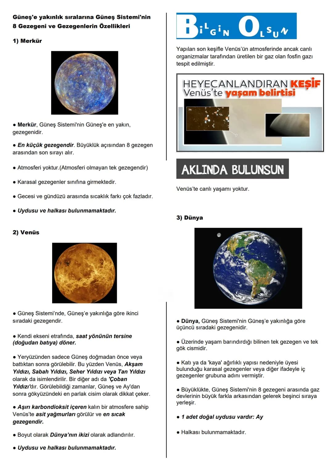 6.SINIF 1.ÜNİTE
GÜNEŞ SİSTEMİ VE
TUTULMALAR
GÜNEŞ SİSTEMİ
1.BÖLÜM: GÜNEŞ SİSTEMİ
Güneş'in çevresinde dolanan birçok gök cismi vardır. Bu
g