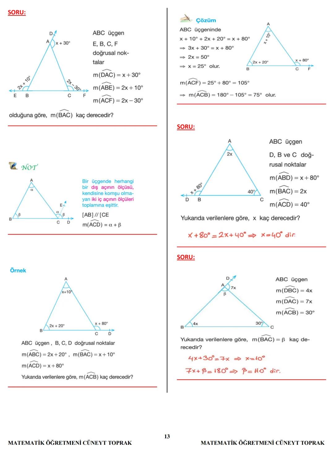 10.VE 11.SINIF
GEOMETRİ
DERS
NOTLARI
MATEMATİK
ÖĞRETMENİ
CÜNEYT TOPRAK
(10/G, 11/B, 11/D)
LİSESİ
19
KIVE TENİK ANAD
1
M
EMATİK ÖĞRETMENİ CÜN